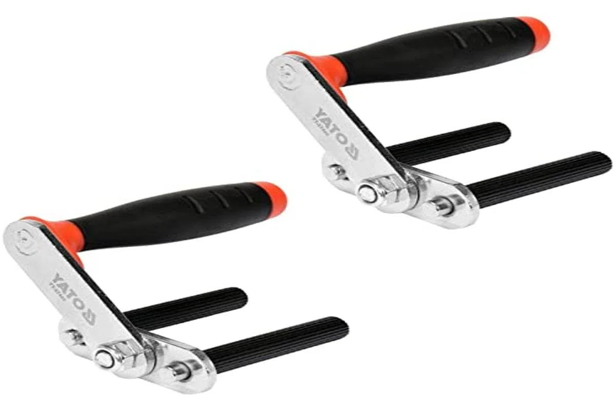 Yato Plattenheber 2-teilig mit Tragegriff, Rot/Schwarz, 1,8 kg, PP, TPR Griffmaterial, Stahl, 30 cm