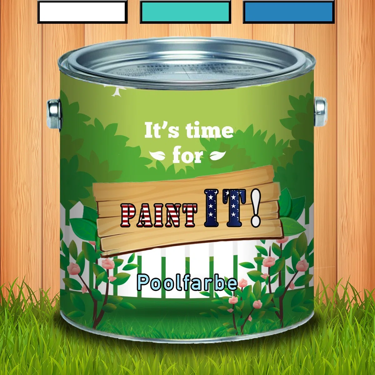Paint IT Schwimmbeckenfarbe wasserundurchlässig Poolfarbe wetterbeständig (1 L, Weiß)