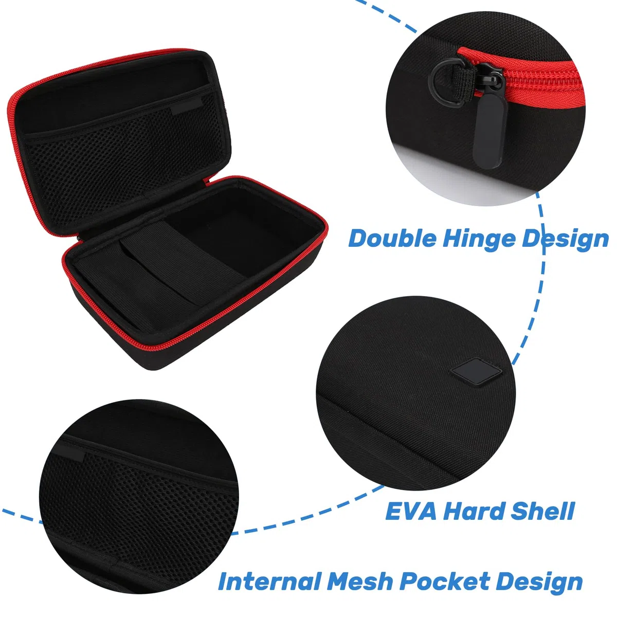 GAESHOW Werkzeugtasche Schwarz EVA Hartschale Wasserdicht Mutispandex Hardware Werkzeug Aufbewahrungsbox Hardware Werkzeug Zubehör Tragbare Werkzeugaufbewahrungskoffer (A)