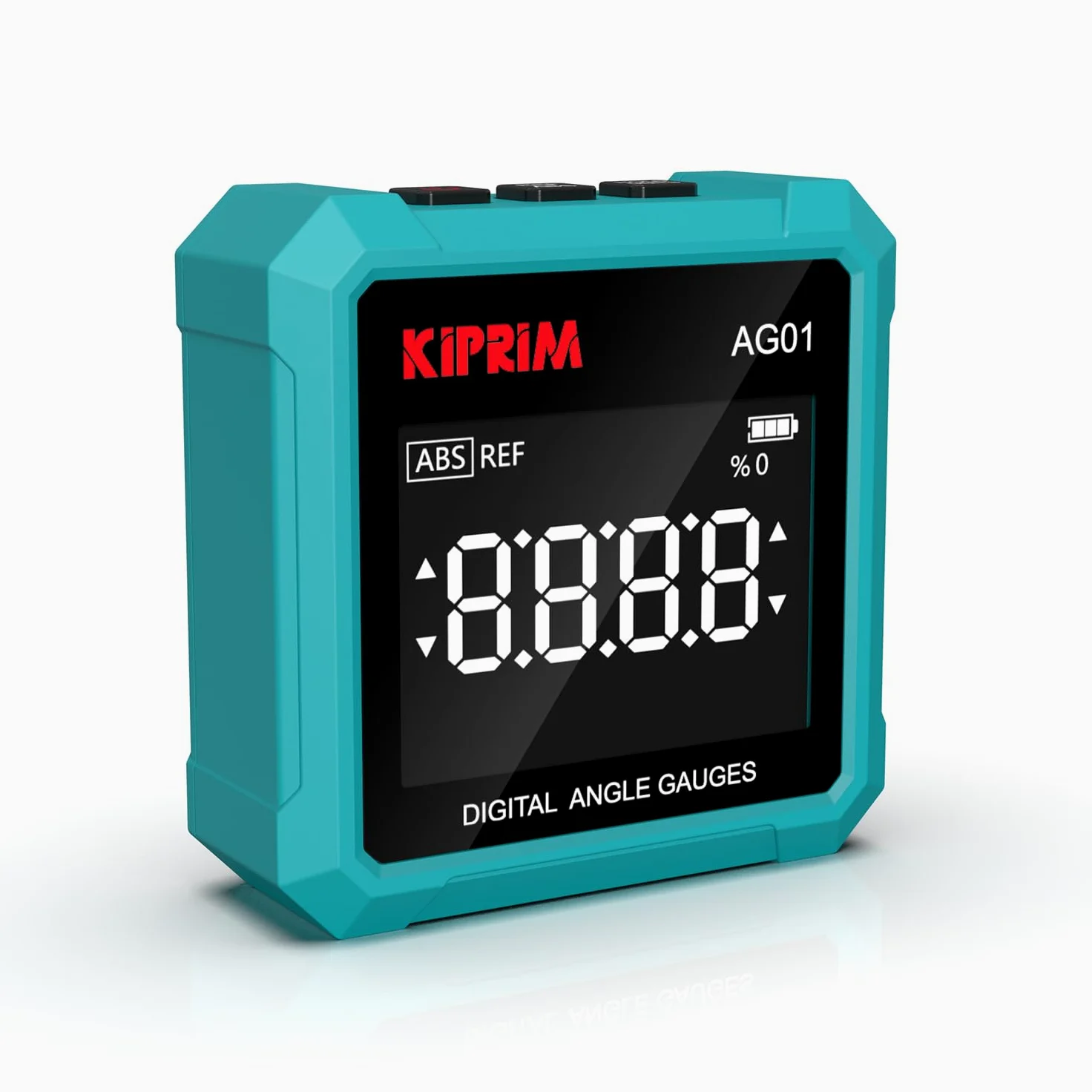 Kiprim Digitaler Neigungsmesser AG01– 3-seitiger Magnetfuß, LCD-Hintergrundbeleuchtung, Absolute & Relative Messung, Winkel-/Neigungseinheiten, ideal für Holzarbeiten, Bau & Heimwerker
