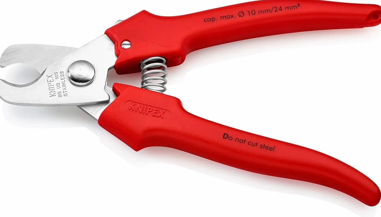 KNIPEX Kabelschere Griffe mit Kunststoff umspritzt mit Kunststoff umspritzt 165 mm, 95 05 165