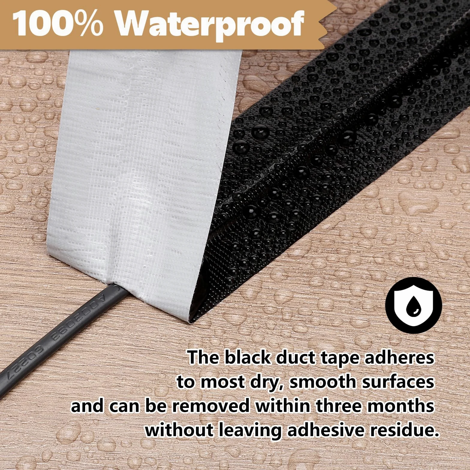 3 Rollen Panzertape Schwarz, 48mm x 28m Schwarzes Gafferband 210μ Wasserdichtes Panzerband Rückstandsfrei für Verschiedene Oberflächen, Reparatur Befestigung Verstärkung (84m insgesamt)