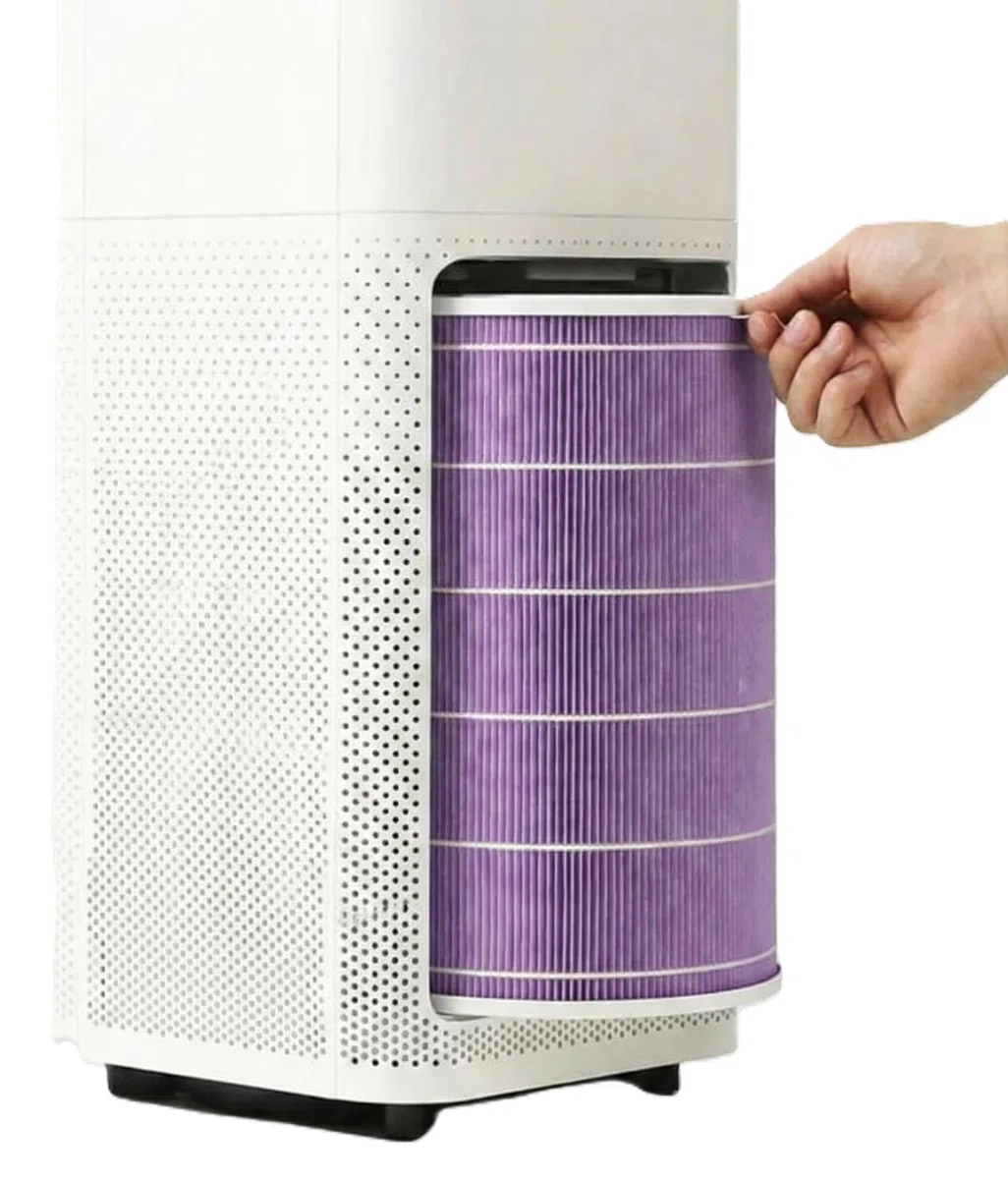 Luftreiniger Filter für Xiaomi Mi Air Purifier, für 2, für 2C, für 2H, für 2S, für 3, für 3H, für 3C, für PRO - M8R-FLH HEPA E11 mit Aktivkohle, entfernt Staub, Pollen - RFID-Chip - Violett