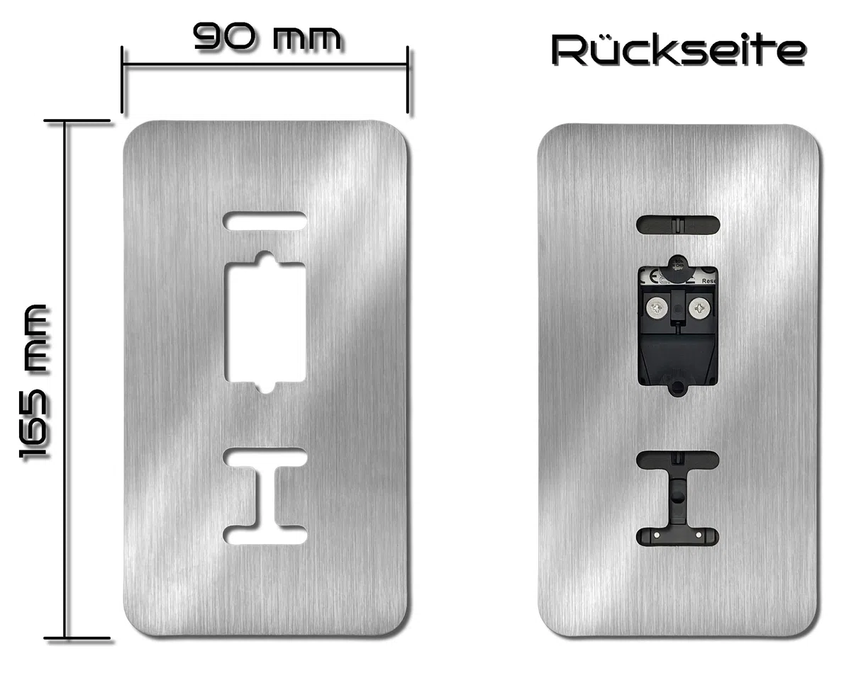 Edelstahl Blende | Zubehör für Blink Videotürklingel 1. & 2. (2025) Generation | Halterung Video Doorbell, Schild, Befestigung, Wandplatte für Alexa Funk Klingel