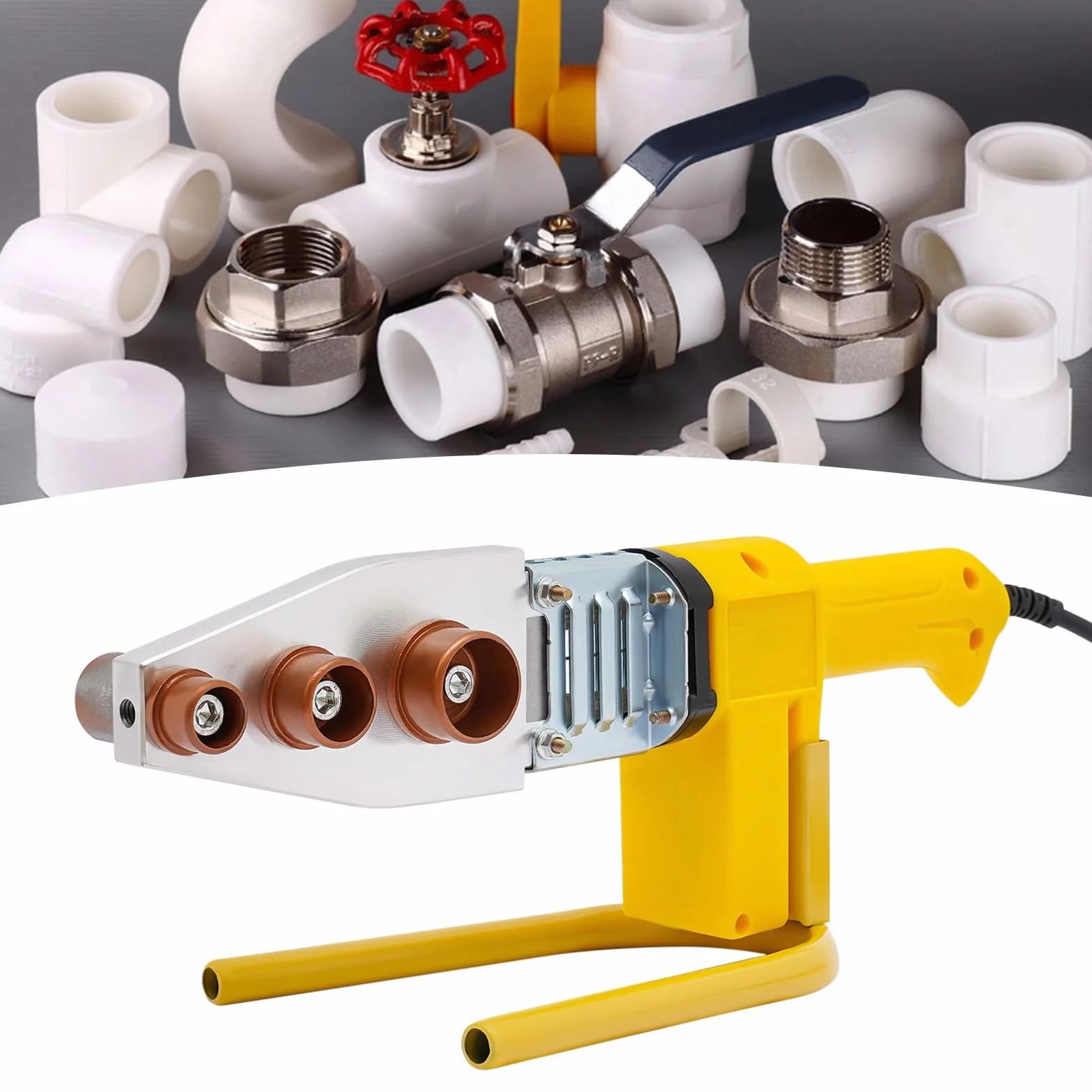 Muffenschweißgerät, Rohrschweißgerät Wasserrohr Schweißgerät Rohrschweißmaschine 280-300℃ konstante Temperatur Heißschmelzmaschine für PPR, PB, PE Rohren
