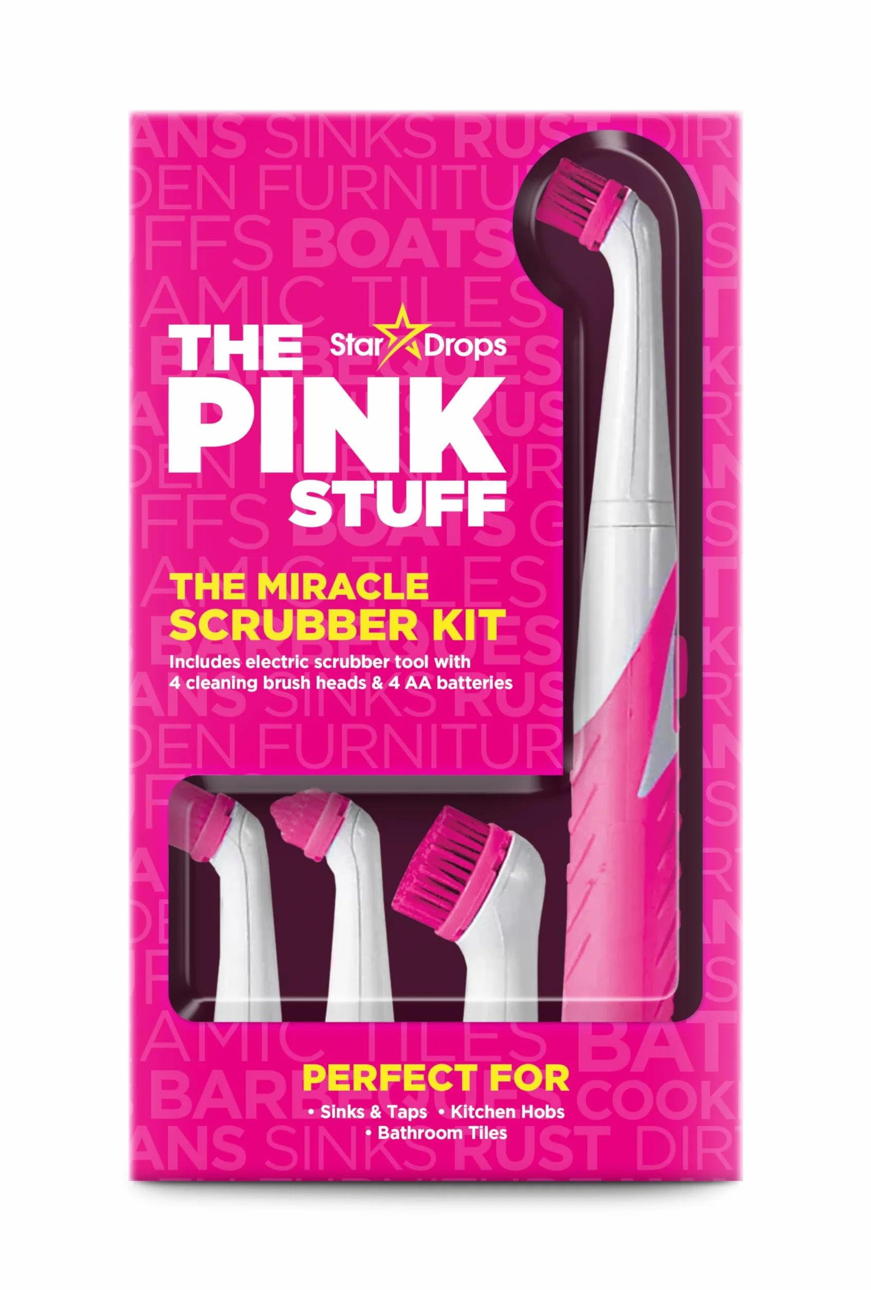 Stardrops The Pink Stuff The Miracle Scrubber Kit, 4 Reinigungsbürstenköpfe