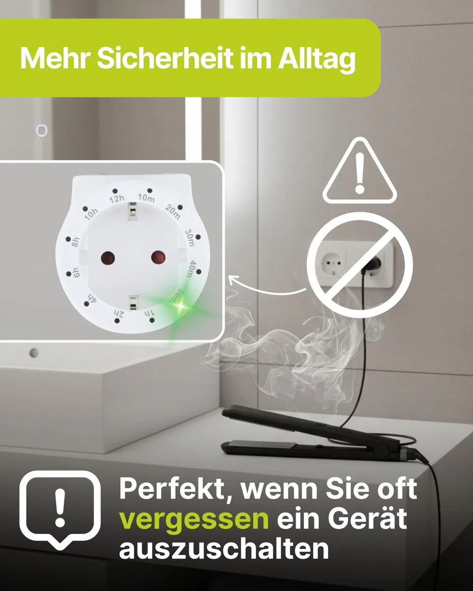 SCHWAIGER Steckdosen-Timer I Steckdosenadapter mit Zeitschaltuhr zur automatischen Abschaltung I mit 12 Zeitstufen I Countdown Zwischenstecker für Haushaltssteckdosen I Zeitschalter-Steckdose