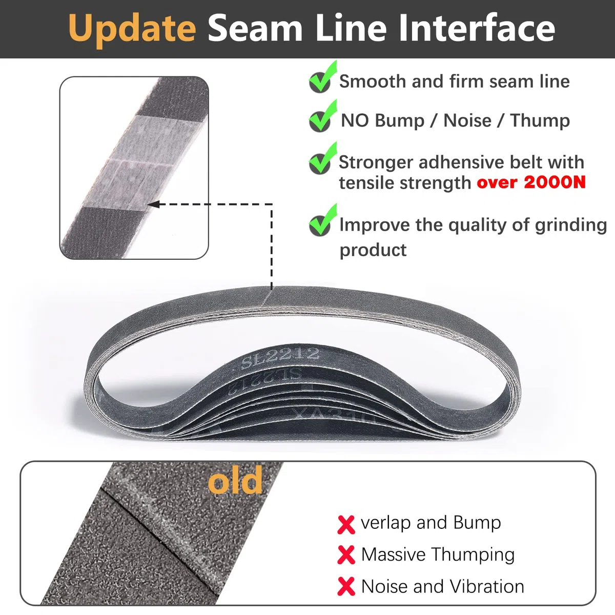 Schleifbänder 10 x 330mm- 30 Stück 600 Grit Siliziumkarbid-Schleifbänder zum Polieren und Entrosten von Metall