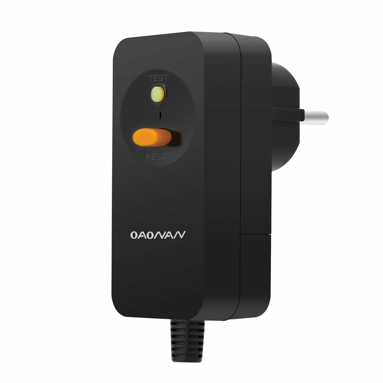 FI Schutzschalter Personenschutz Stecker Ersatzstecker 10mA Fehlerstromschutzschalter 220-250VAC 16Amp - Schwarz