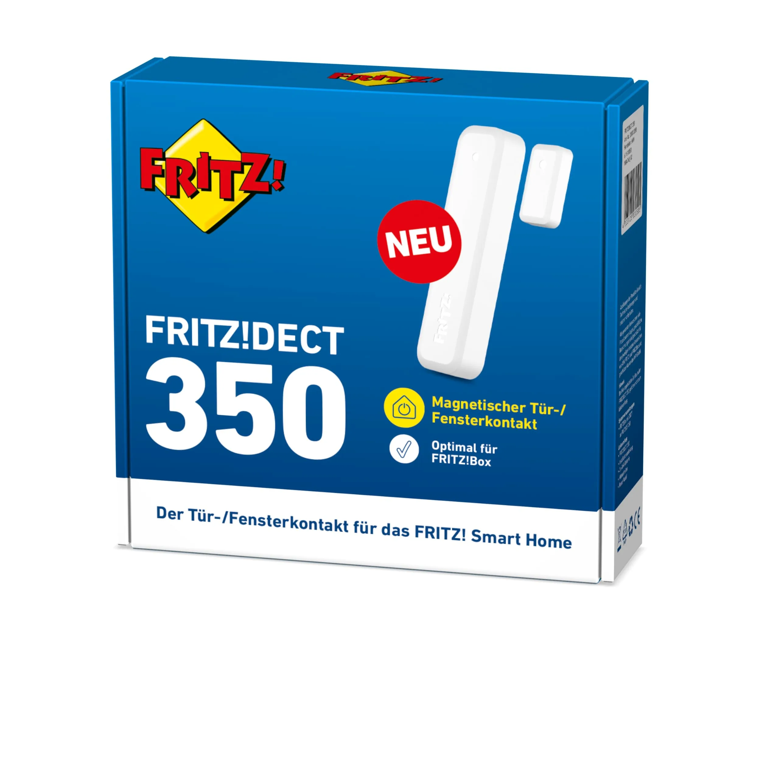 FRITZ!DECT 350 (Magnetischer Tür-/Fensterkontakt für Smart Home, energieeffizient, DECT-ULE-Sensor, kompatibel mit FRITZ!Box, erkennt geöffnete Türen/Fenster, deutschsprachige Version)