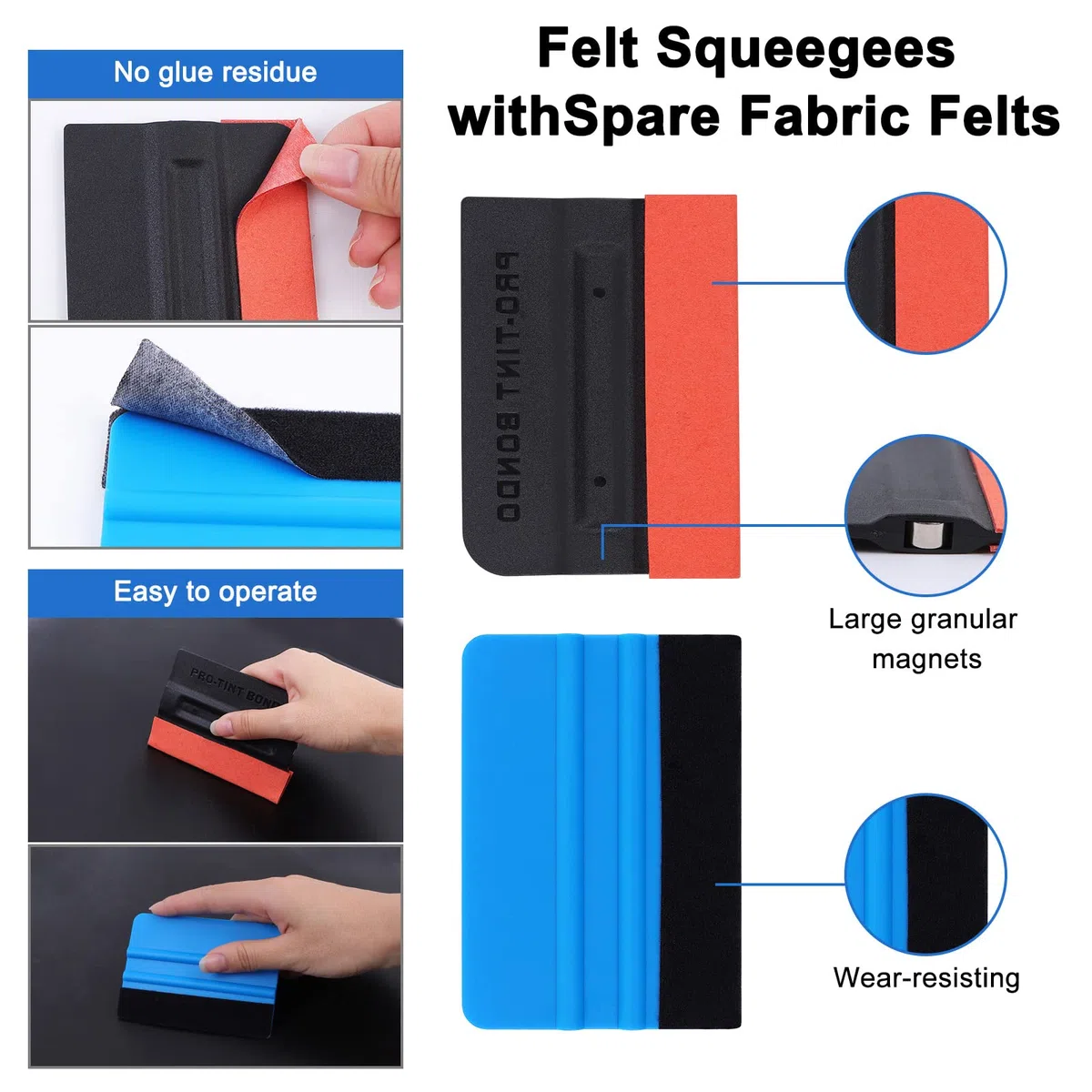 Auto Vinyl Werkzeug Kit, Autofolie Rakel Set für Tönungsfolie Auto Wrap Autofolien Tönungsfolie Lackschutzfolie Set Wraps Tool Micro Rakel Filzrakel Folienschneider für Car Wrapping Folie, 35 STK