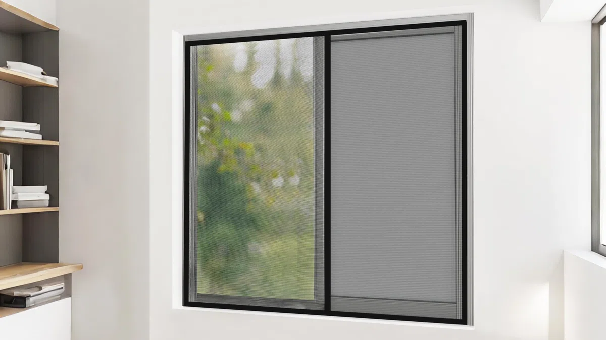 Sekey Kürzbar DIY Fliegengitter Fenster Zuschneidbares Moskitonetz Klebemontage ohne Bohren 150x150cm Schwarz