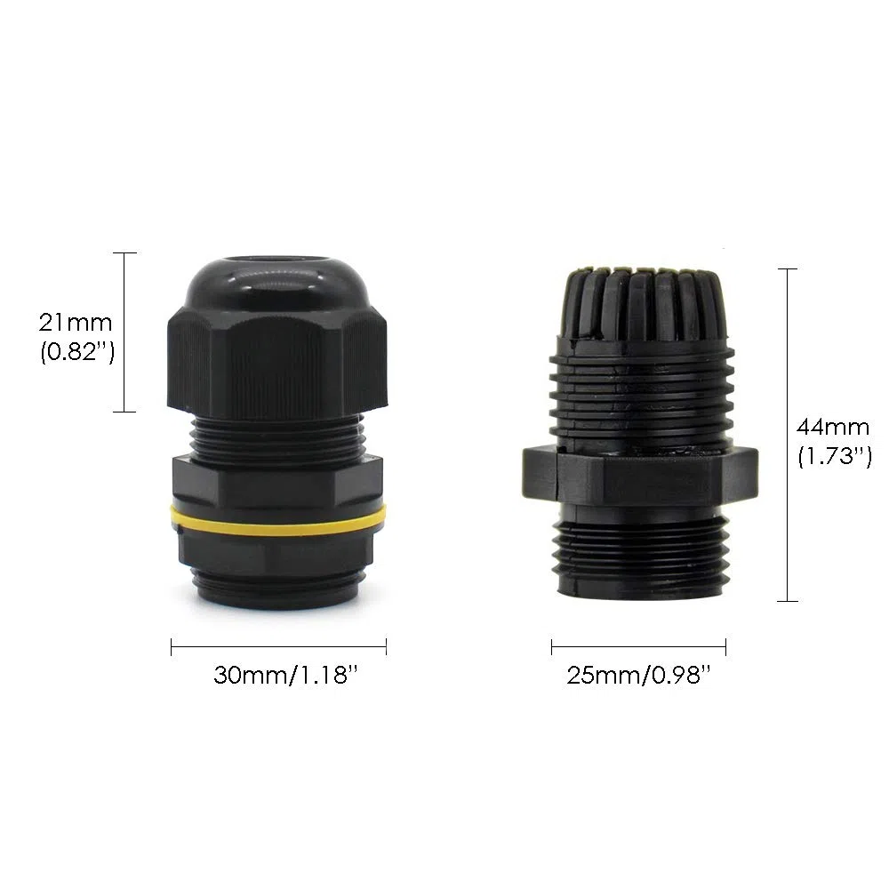 M25 Kabelverschraubung Set, HUYU wasserdichte IP68 verstellbare Kabel Steckverbinder, wasserdichter Stecker für Box, verstellbar Kabel Stopfe mit Gegenmutter für 4-14 mm Kabel, 10 Stück