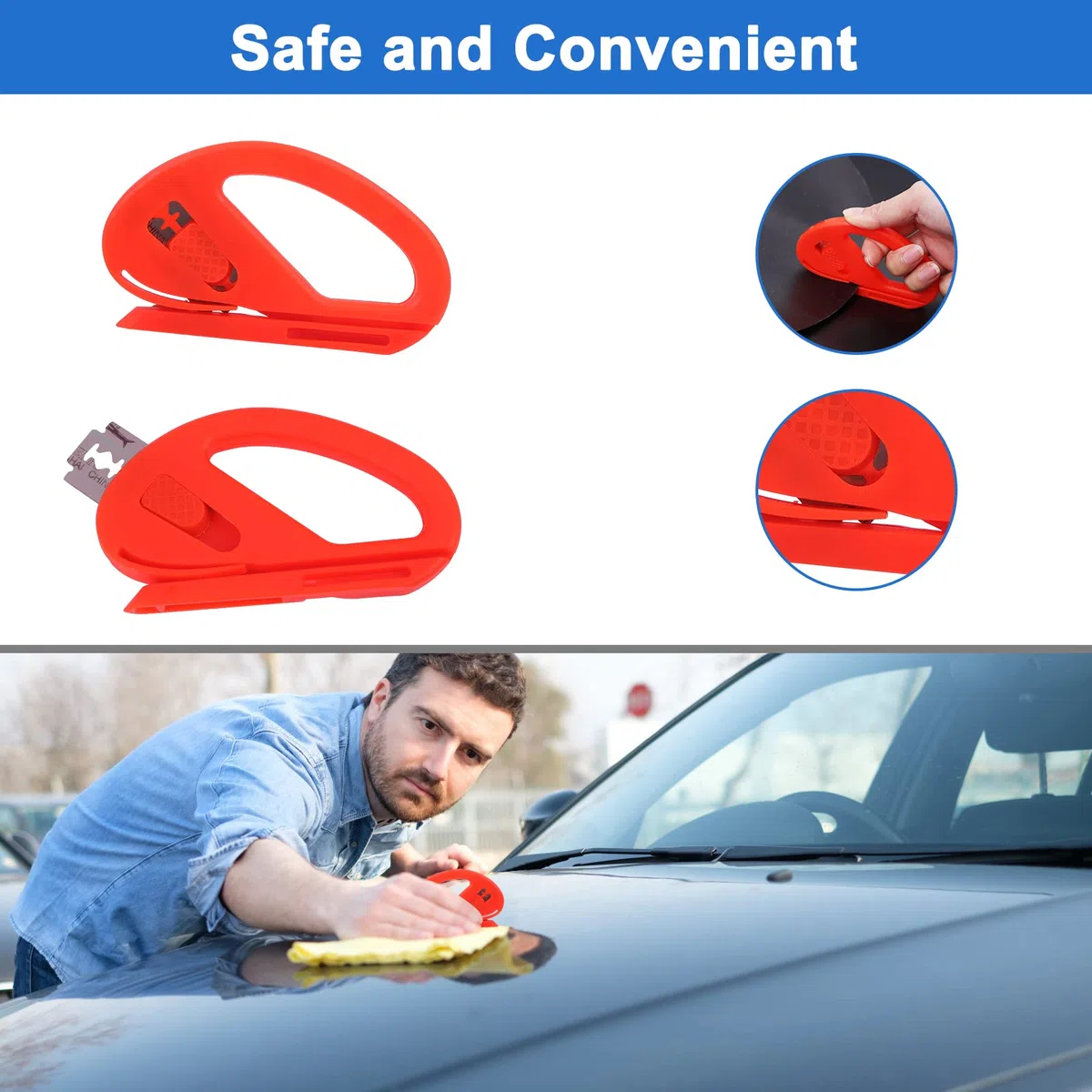 Auto Vinyl Werkzeug Kit, Autofolie Rakel Set für Tönungsfolie Auto Wrap Autofolien Tönungsfolie Lackschutzfolie Set Wraps Tool Micro Rakel Filzrakel Folienschneider für Car Wrapping Folie, 35 STK