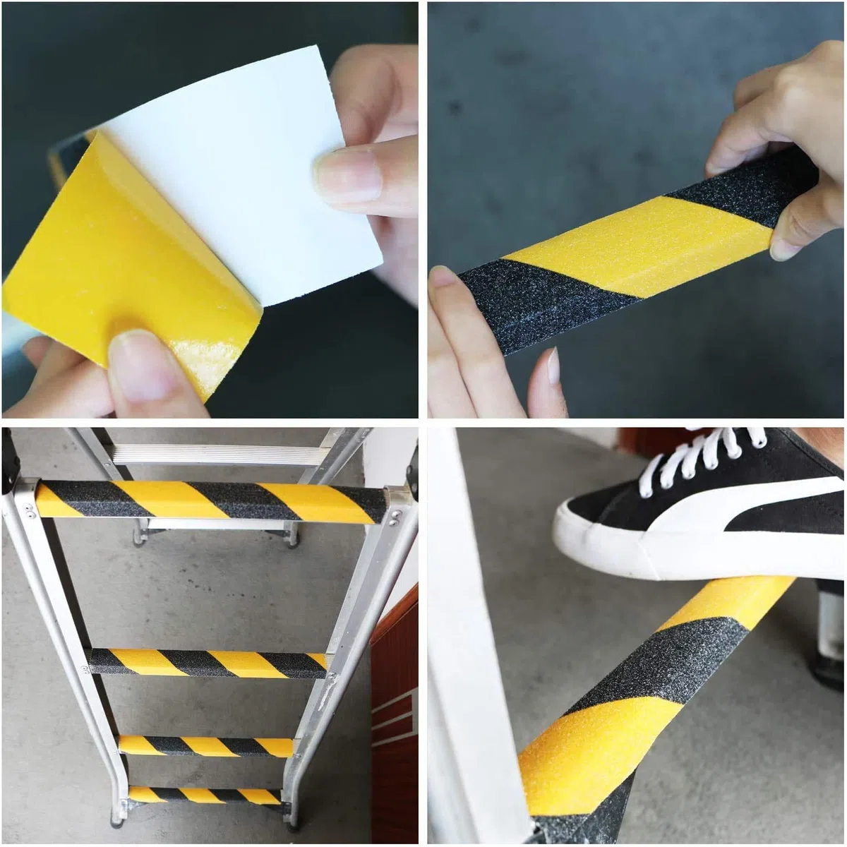 Gebildet 20m x 5cm Anti Rutsch Klebeband, Stark Sicherheitsband rutschfest, Anti-Rutsch-Klebeband Schritte Band Aufkleber für Innen- und Außenbereich, Gelb & Schwarz