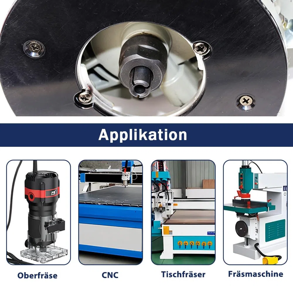 Treki 9 Stück Reduzierhülse Fräser Spannzangen Adapter Oberfräse Spannzangenfutter in 9 Größen, Chuck Collet Fräser Schaft Adapter Oberfräse Spannhülse zum Konverter für Oberfräse Graviermaschine