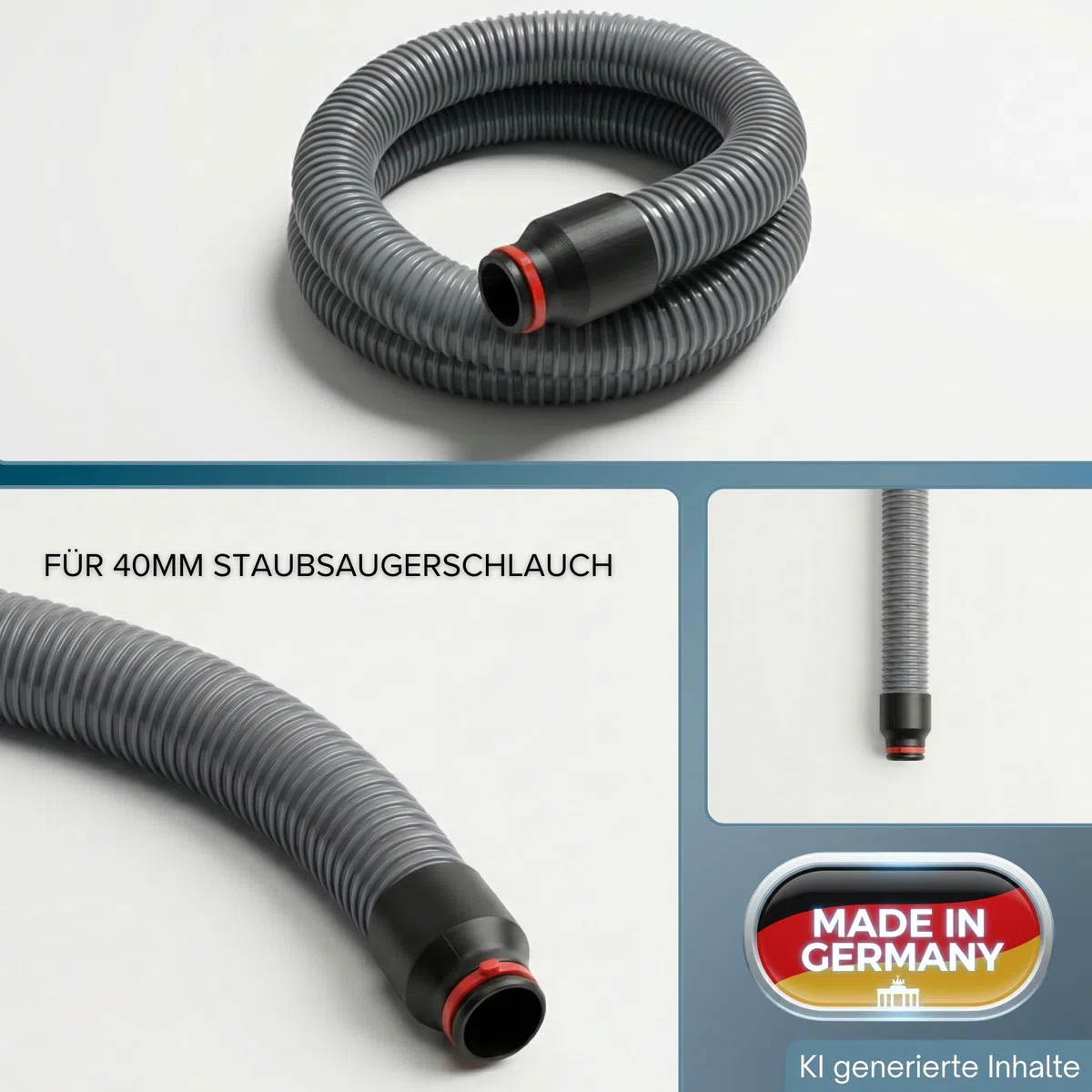 Staubsauger Kupplung Adapter kompatibel mit Bosch Click and Clean 40mm Staubsaugerschlauch Schlauch Anschluss NW40 Gewinde