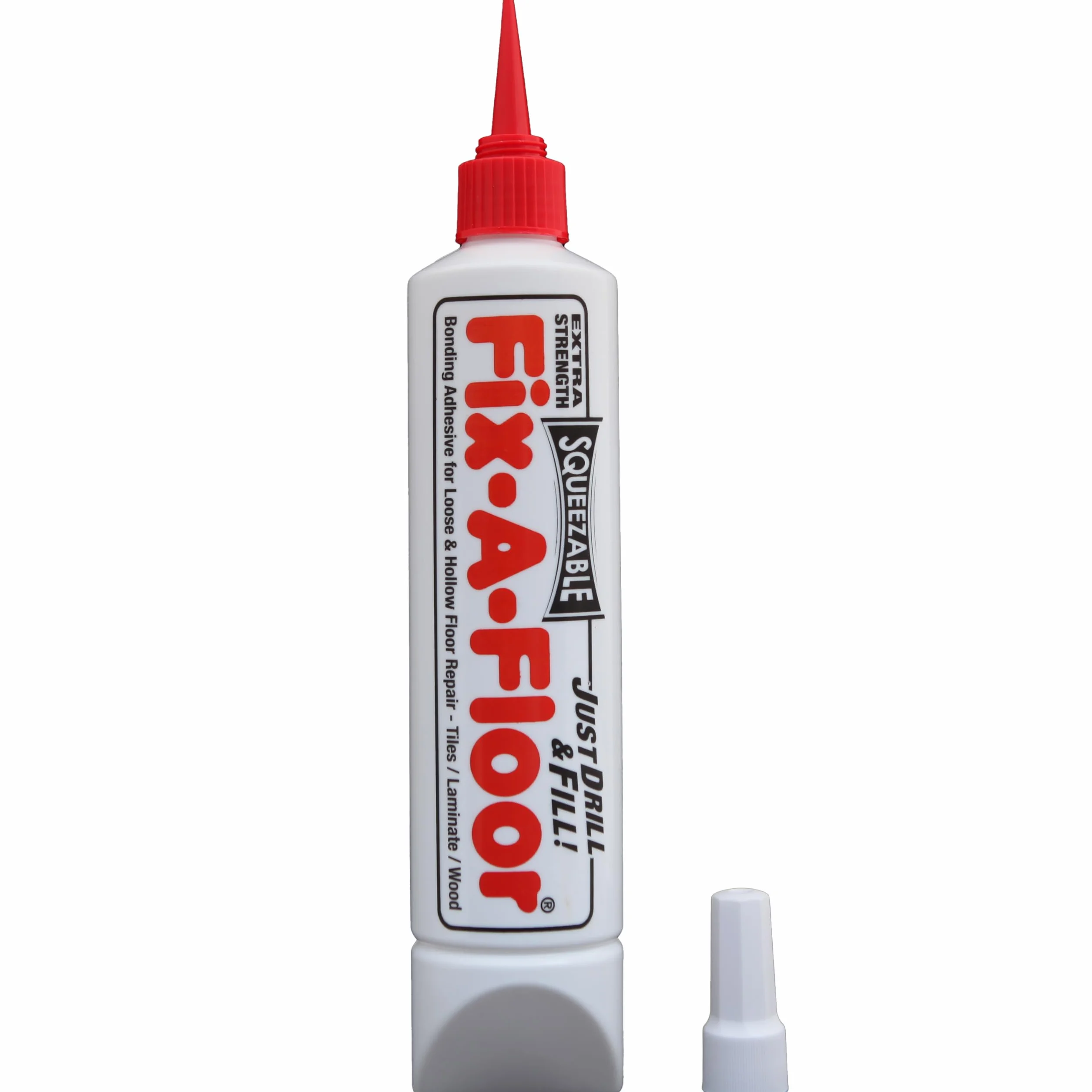 Fix-A-Floor Squeezy All-in-One Reparaturkleber für lose, hohle und knarrende Fliesen, Holz, LVT, LVP und Laminat