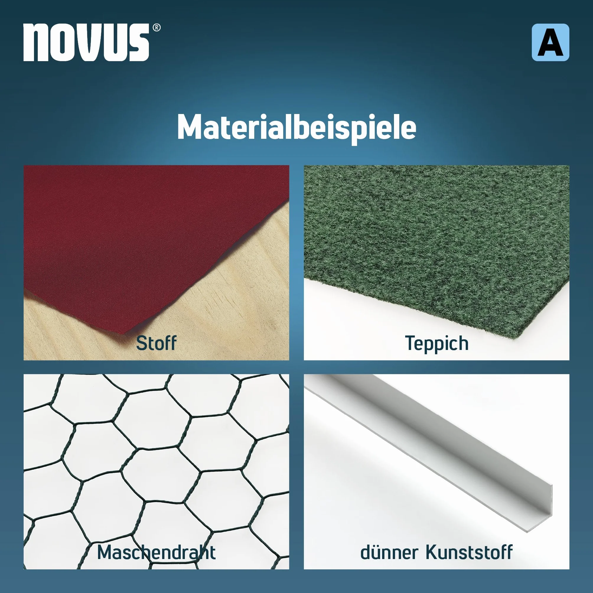 NOVUS TOOLS Feindrahtklammern Typ 53 aus Edelstahl, 10 mm, 800 Stück, Tackerklammern für Stoffe, Textilien und Maschendraht, V2A Heftklammern für dauerhaften Außeneinsatz