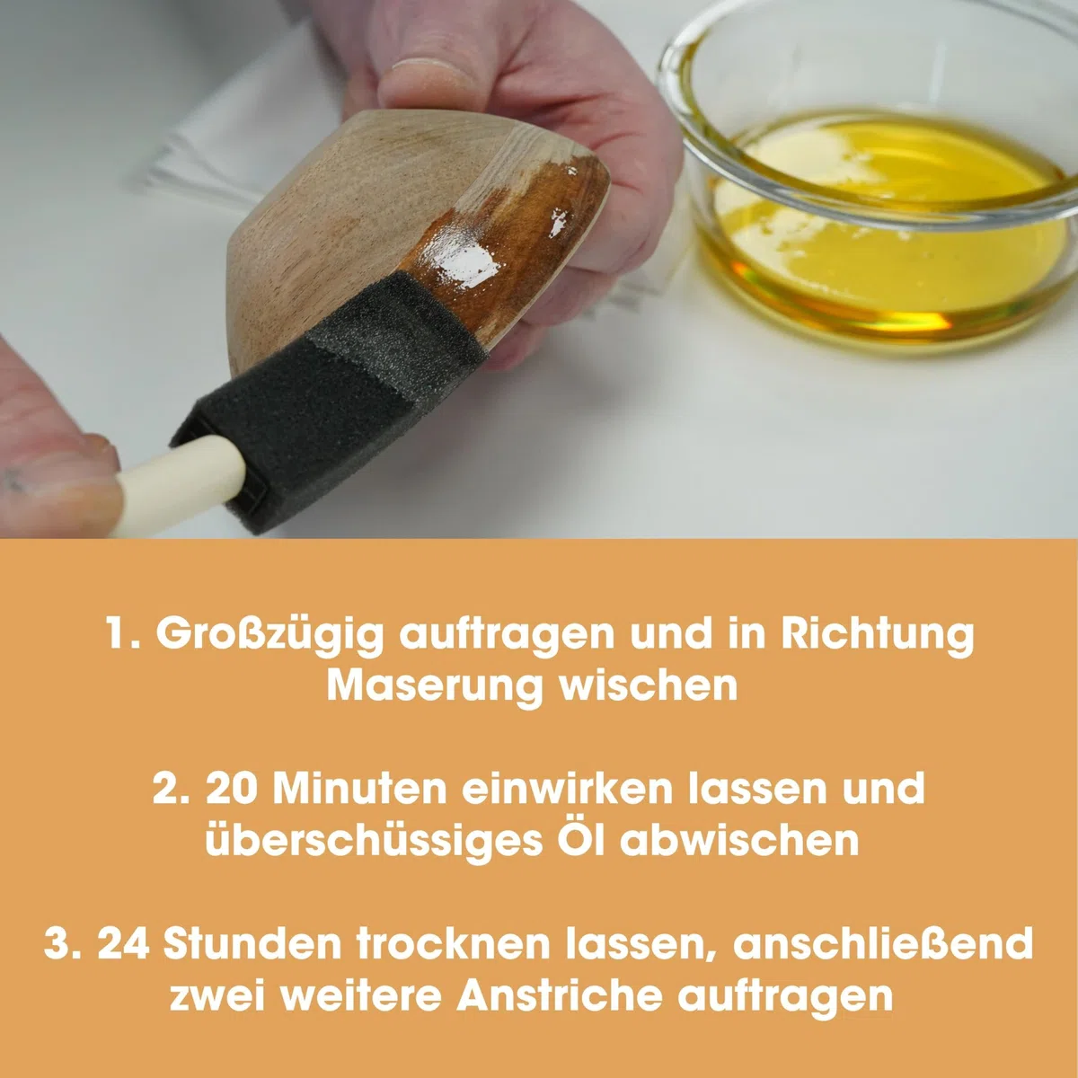 Reines Tungöl von Furniture Clinic - nährt, schützt und verschönert alle Holzgegenstände. Tung Oil ist ein 100% natürliches, lebensmittelechtes Öl für Holz im Innen- und Außenbereich - 500ml