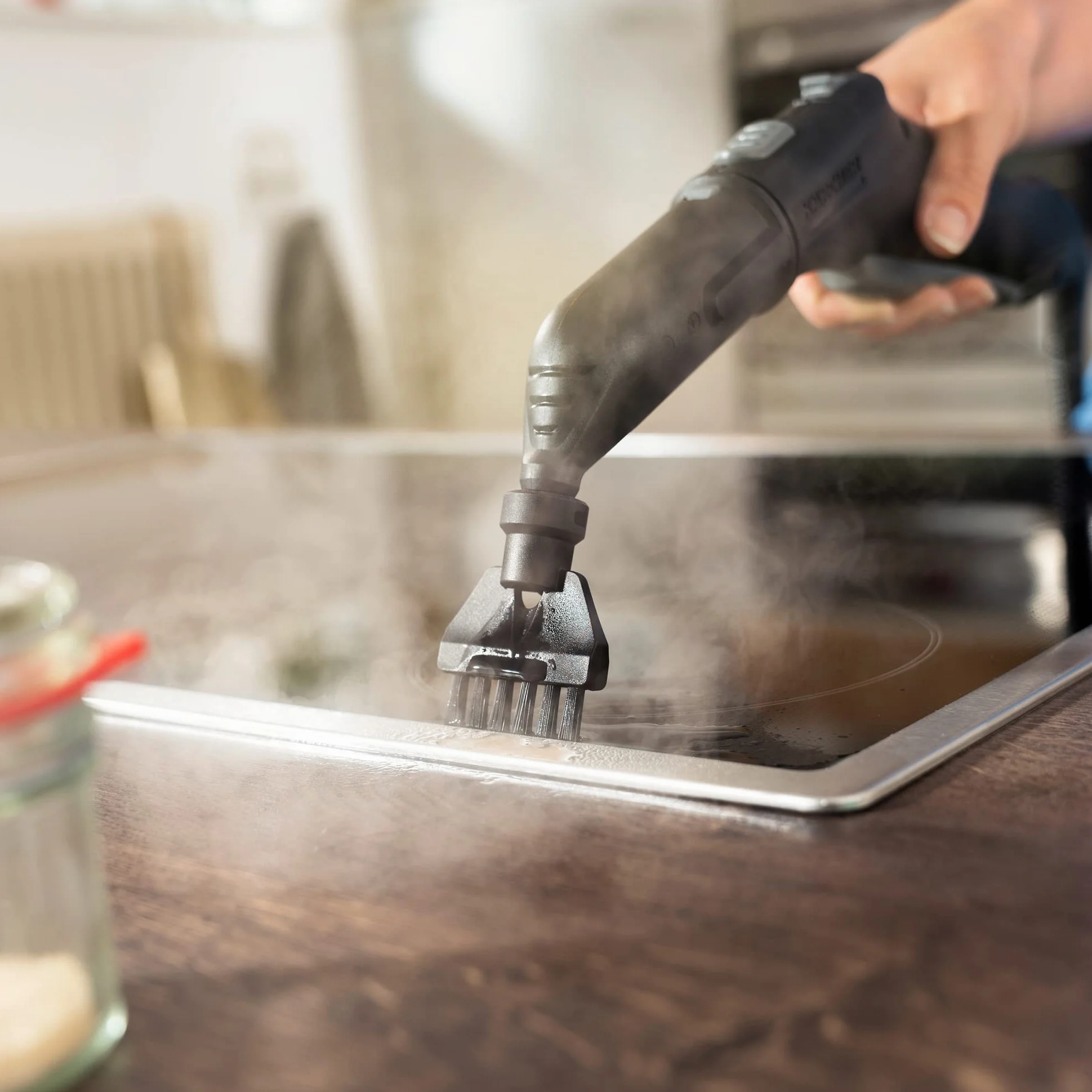Kärcher Original Fugenbürstenset mit 4 Bürsten, für alle kärcher SC EasyFix und Deluxe Dampfreiniger, schwarz