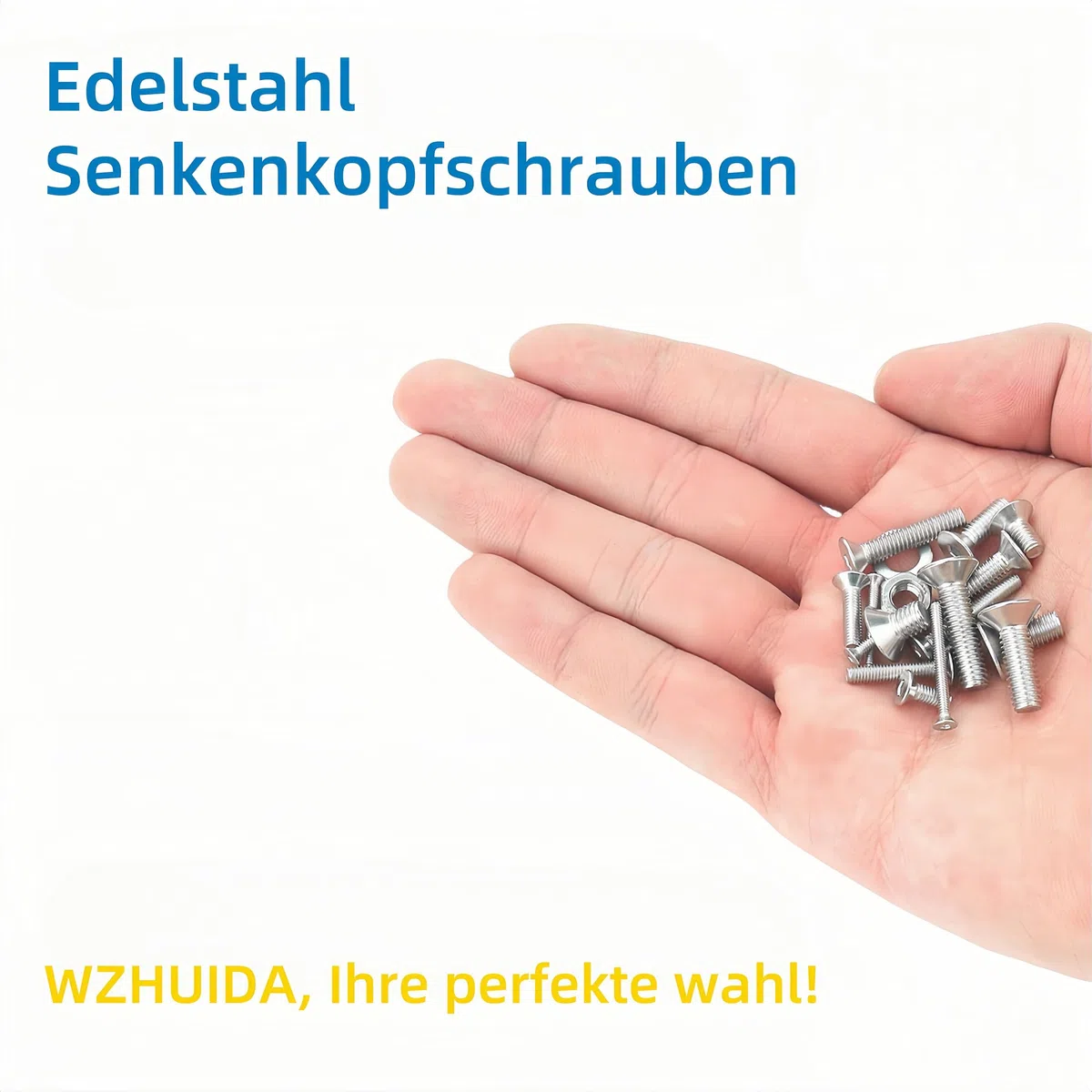 1080 Stück M2 M3 M4 M5 Schrauben Muttern und Unterlegscheiben Sortiment Set, Edelstahl Senkkopfschrauben mit Innensechskant Schrauben Muttern Set mit 4 Schraubenschlüsseln