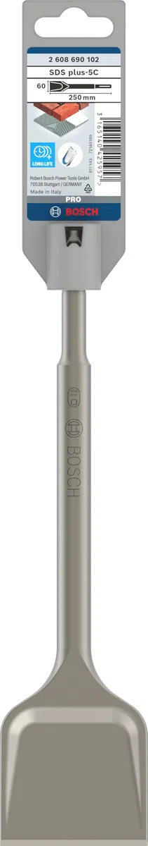 Bosch 1x PRO SDS plus-5C Spatmeißel (für Mörtel, Backstein, Ø mm, Professional Zubehör Bohrhammer, Abbruchhammer)