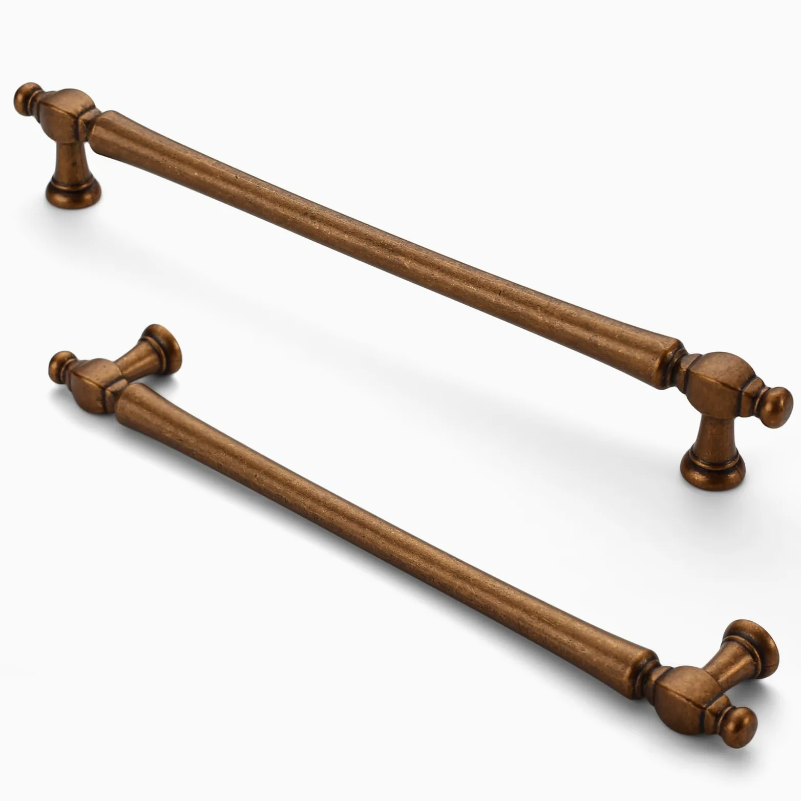 FURNIWARE 10 Stück Antiker Schrankgriffe,Antiquitäten Brass Möbelgriff 192 mm Bohrlochabstand Schubladengriff, Schubladengriffe für Türen, Küchen, Truhen, Kommoden, Schränke