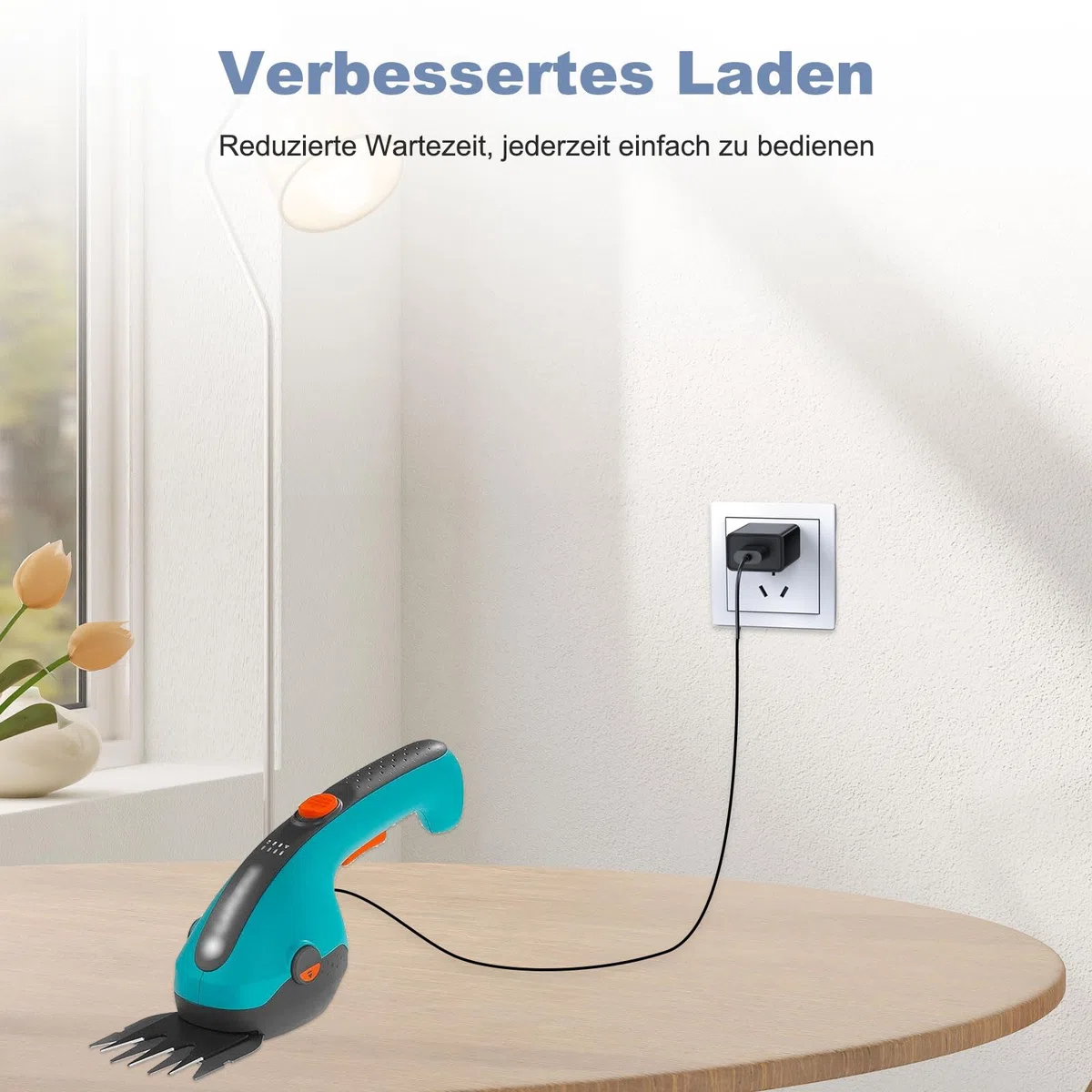 5v 1a USB Ladekabel Ersatzkabel Kompatibel mit Gardena Set ClassicCut Li 9853/9854/9855 ComfortCut Li 9856/9857/9858 Grasschere，schwarz (Nicht kompatibel mit AkkuCut Li und Gardena 9850)