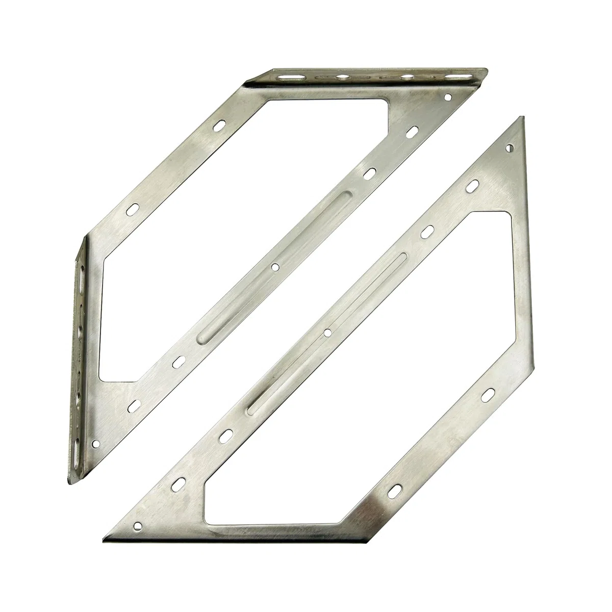 LIKERAINY 90 Grad Winkelverbinder 270x270mm Winkel Klammern Dreieck Form Ecke Klammer Eisenmetall Möbelverbinder Winkel Verschluss Stuhl Regal-Stützverbinder 2 Stück