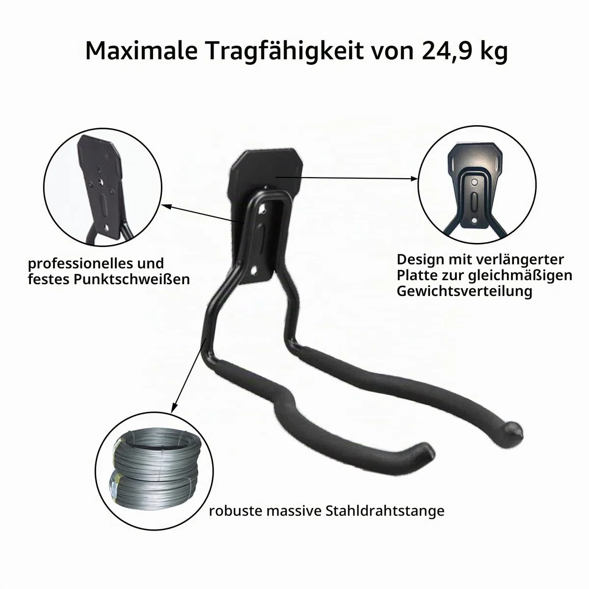 Weedeater Aufhänger, Rasentrimmer-Aufhänger, Unkrautfresser-Regal, Garagen-Wandhaken, Elektrowerkzeug-Halter für Garagenwand, Allzweckhaken für Garagenwerkzeug, Organizer und Aufbewahrung