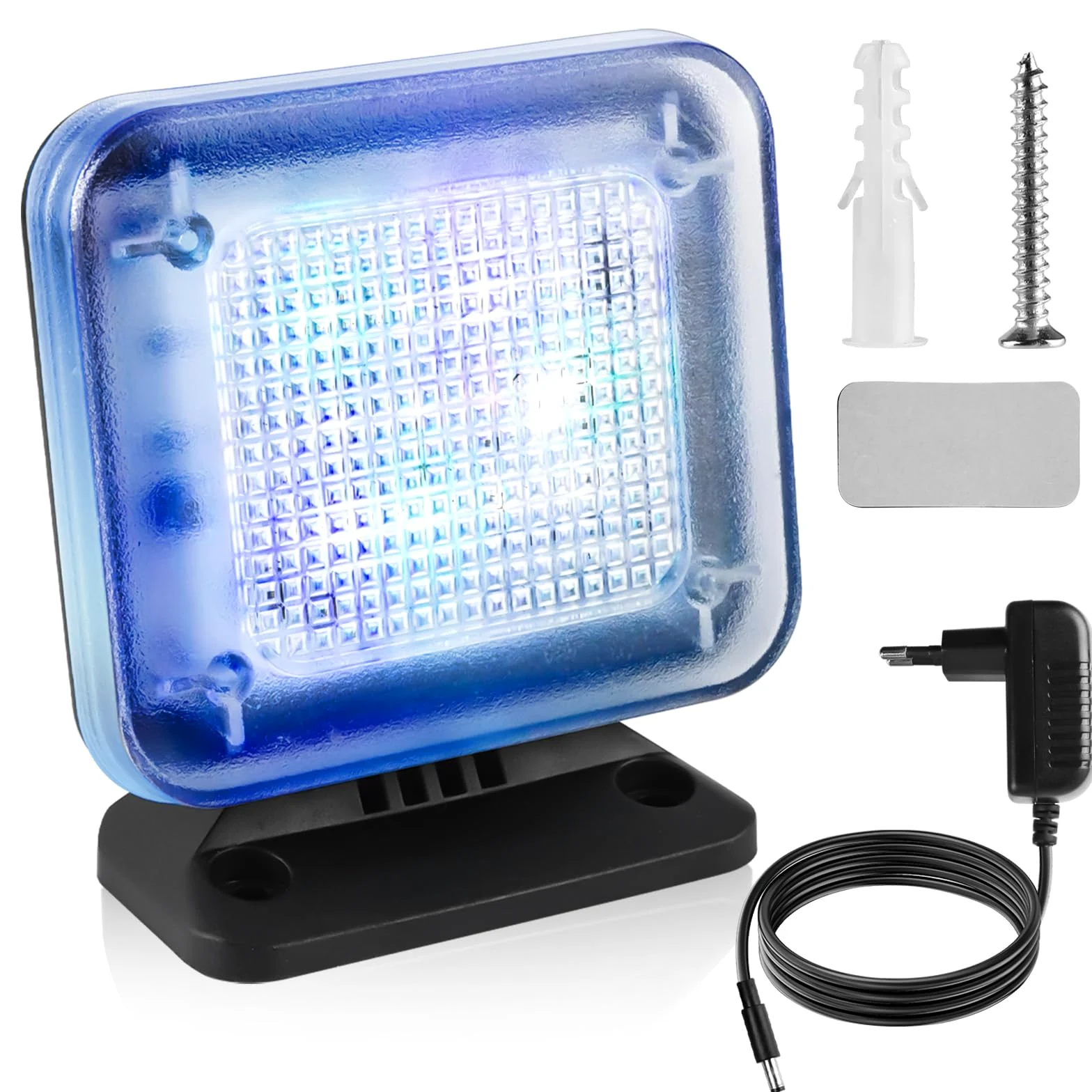 GOMETY TV Simulator mit 12 LEDs und 3 wählbaren Programmen, Dummy TV Fernsehsimulatorenergieeffizient Fernseh-Atrappe mit Zeitschaltuhr,Komplett mit Netzadapter,zum Einsatz als Einbruchschutz