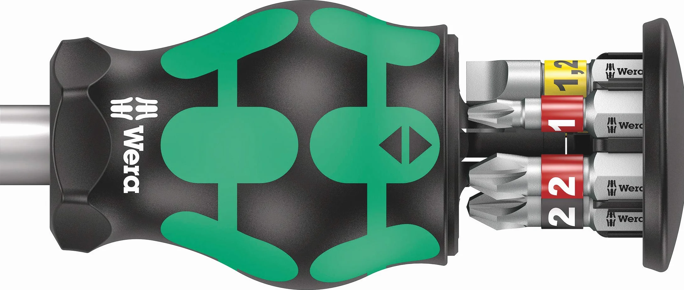 Wera 05008873001 Kraftform Kompakt Stubby 1 Schraubendreher mit Bit Magazin, 6-teilig