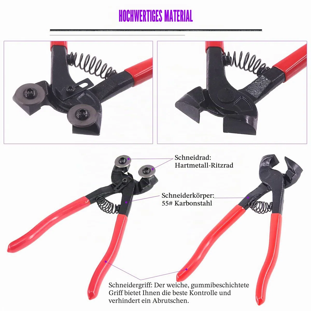 Swpeet 2Pcs Mosaic Tools Set, einschließlich Heavy Duty Glas Mosaik schneiden Zange und Fliese Zange, gehärtete Legierung Stärke Stahl perfekt für DIY Fliese Mosaik Cutter