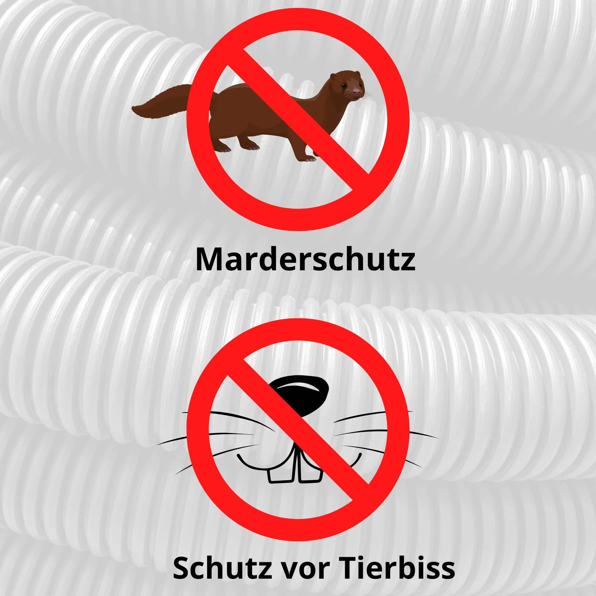 10 Meter Kalitec Wellrohr geschlitzt NW 14 I Wellschlauch offen I Marderschutzrohr I Leerrohr I Kabelschutz AD 18,3 mm ID 14,5 mm