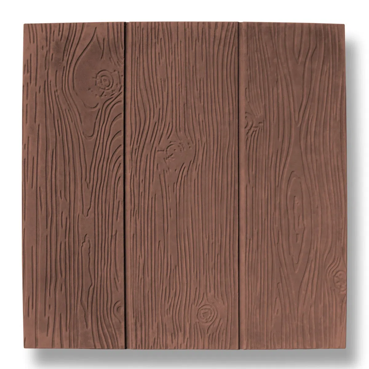 @tec Betonform Schalungsform Gießform Plastikformen für Beton, Terrassenplatte - Trittsteinplatte - Gehwegplatte - Betonplatte - Trittstein Holzoptik 40x40x5 cm