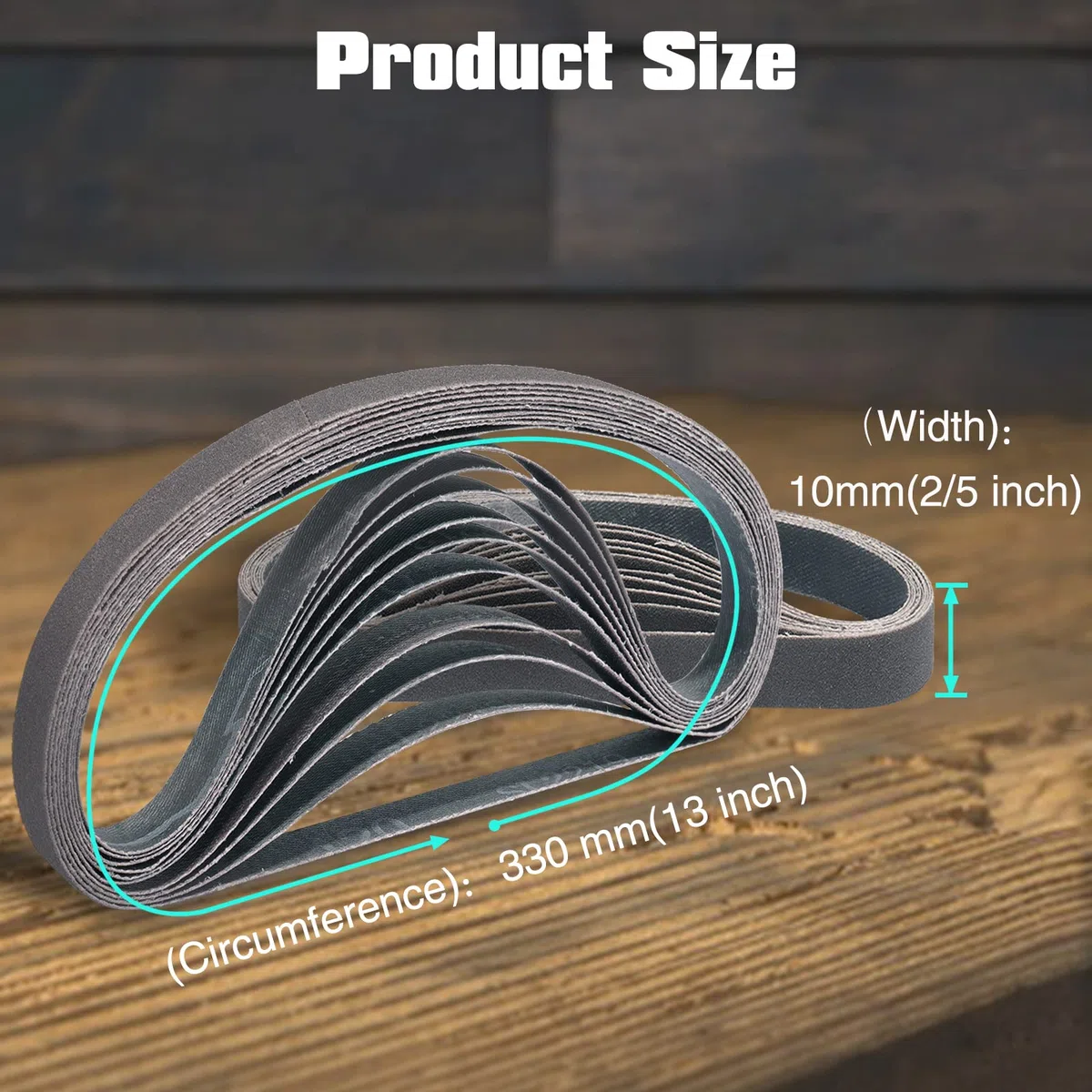 Schleifbänder 10 x 330mm- 30 Stück 600 Grit Siliziumkarbid-Schleifbänder zum Polieren und Entrosten von Metall