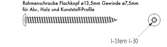 Fensterrahmenschrauben Fensterschrauben Rahmenschrauben Flachkopf für Türe und Fenster (Flachkopf, L=112mm, 50St.)