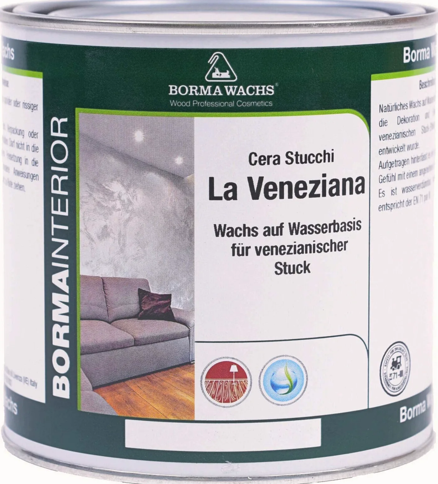 BORMA La Veneziana Wachs für Venezianischen Stuck Putz Wände 750ml