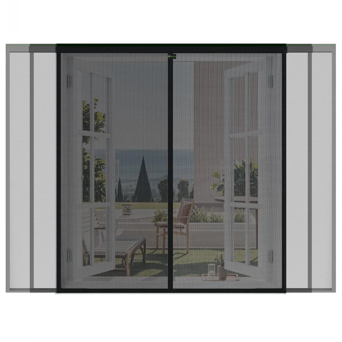 Sekey Kürzbar DIY Fliegengitter Fenster Zuschneidbares Moskitonetz Klebemontage ohne Bohren 150x150cm Schwarz