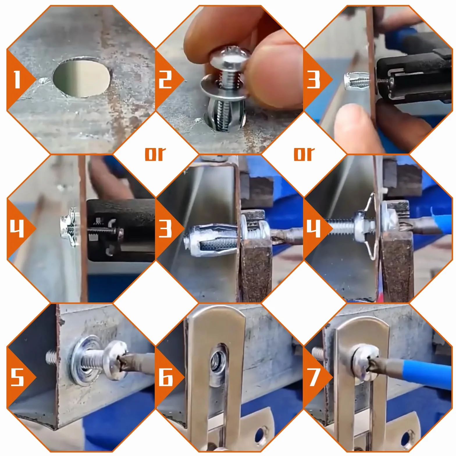 Hohlraumdübel Metall M4x20 mm, 30 Stk Hohlraum Metall Anker | Petal Expansion Nuts, Jack Nuts, Hohlraumdübel Dünne, Befestigungen Hohlraumanker, für Hohltüren, Wände, Eisenblech, Sheet