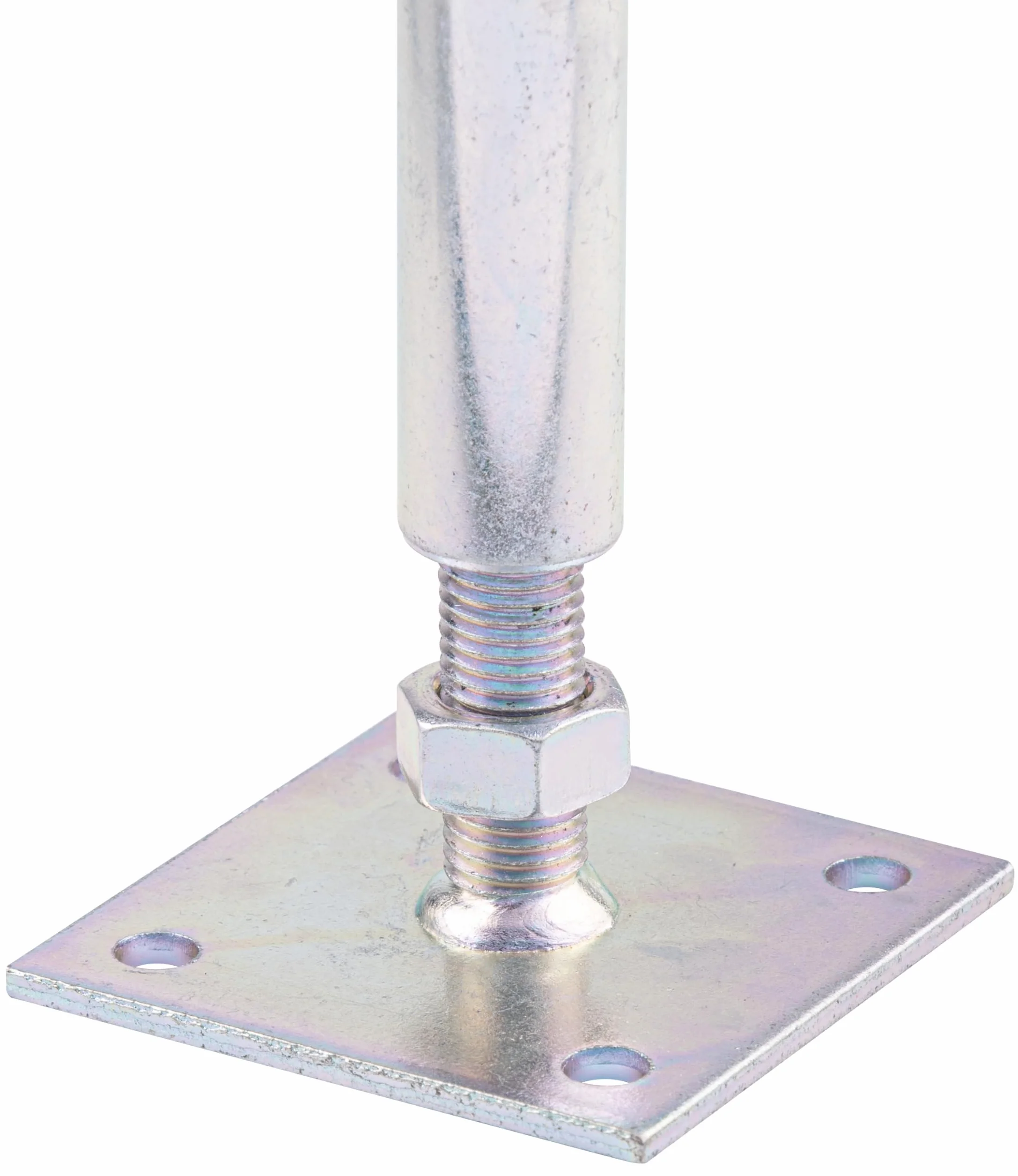 Alberts 218058 U-Pfostenträger | höhen- und breitenverstellbar und zum Aufschrauben | galvanisch verzinkt, dickschichtpassiviert | Breite 71 - 161 mm | Höhe 150 - 190 mm