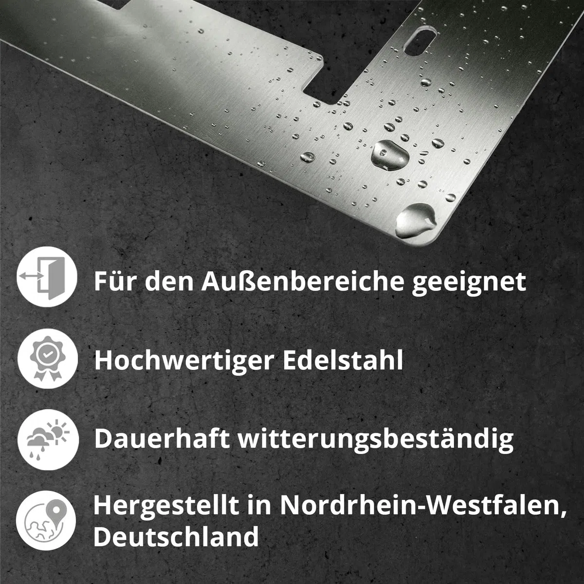 iSecur Blende passend für Blink Akku-Videotürklingel aus Edelstahl I Video-Doorbell I Klingelschild I 140 x 175 mm I Türstation Platte für Klingel I az186