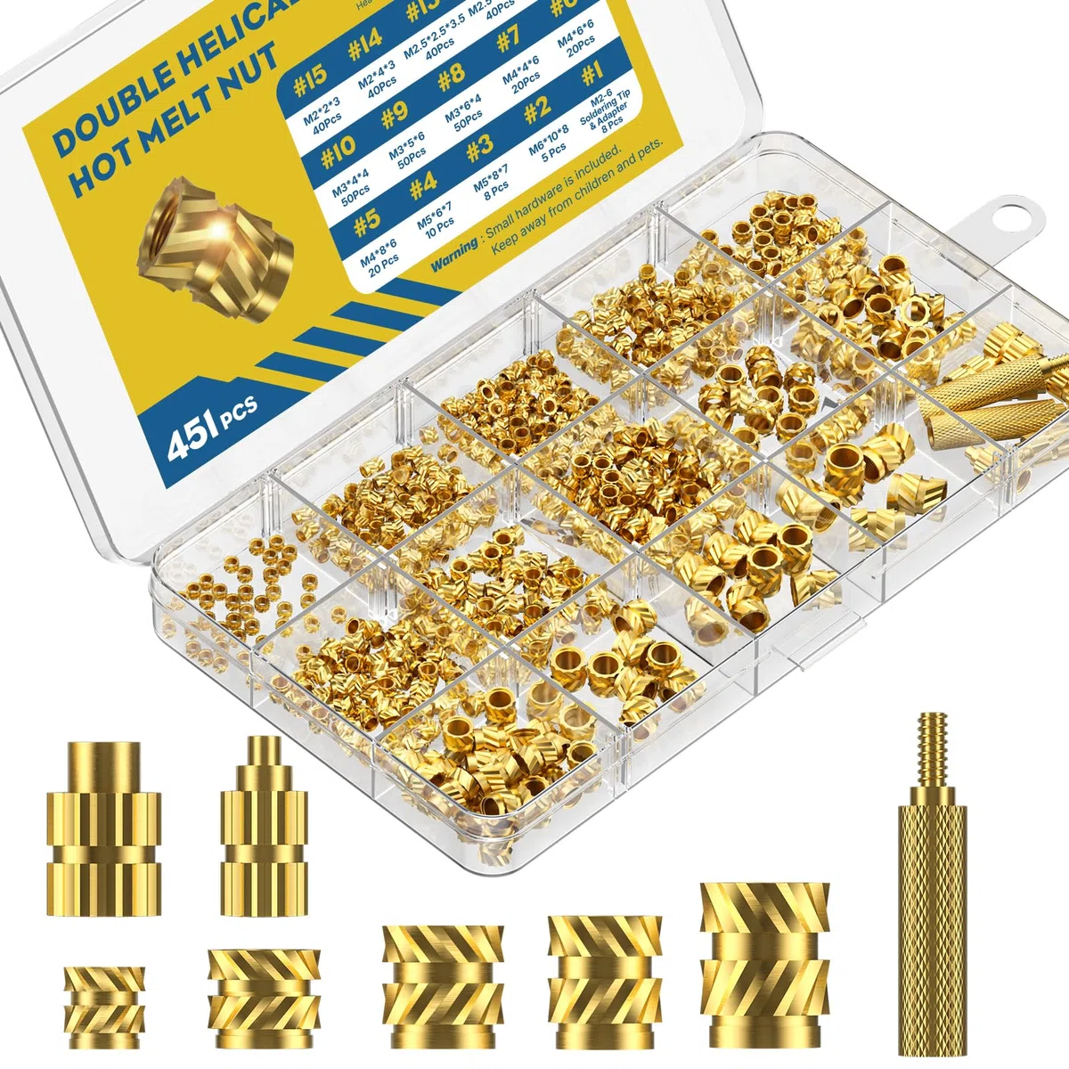 Uniclife 451 Stk. Gewindeeinsaetze Set fuer 3D-Druckteile
