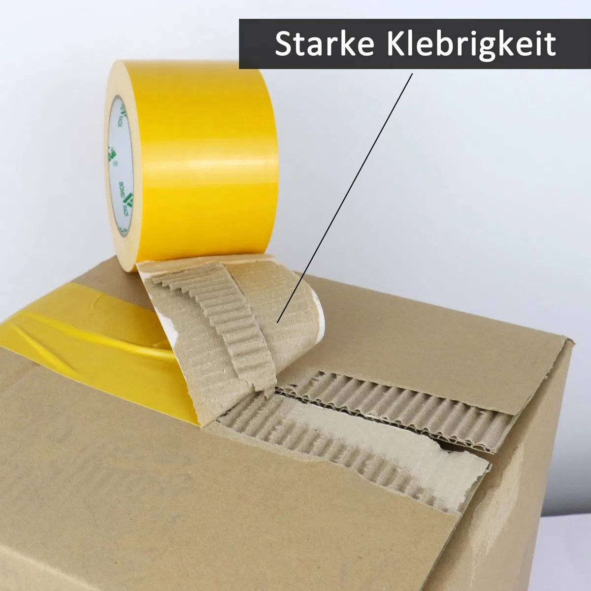 BOMEI PACK Gelb Panzertape Wasserfest 75 mm x 30 m - Gelb Panzertape Gaffer Tape Gewebeklebeband - Gewebeband - Panzerband Extra Stark - Duct Tape - Wasserdichtes Klebeband