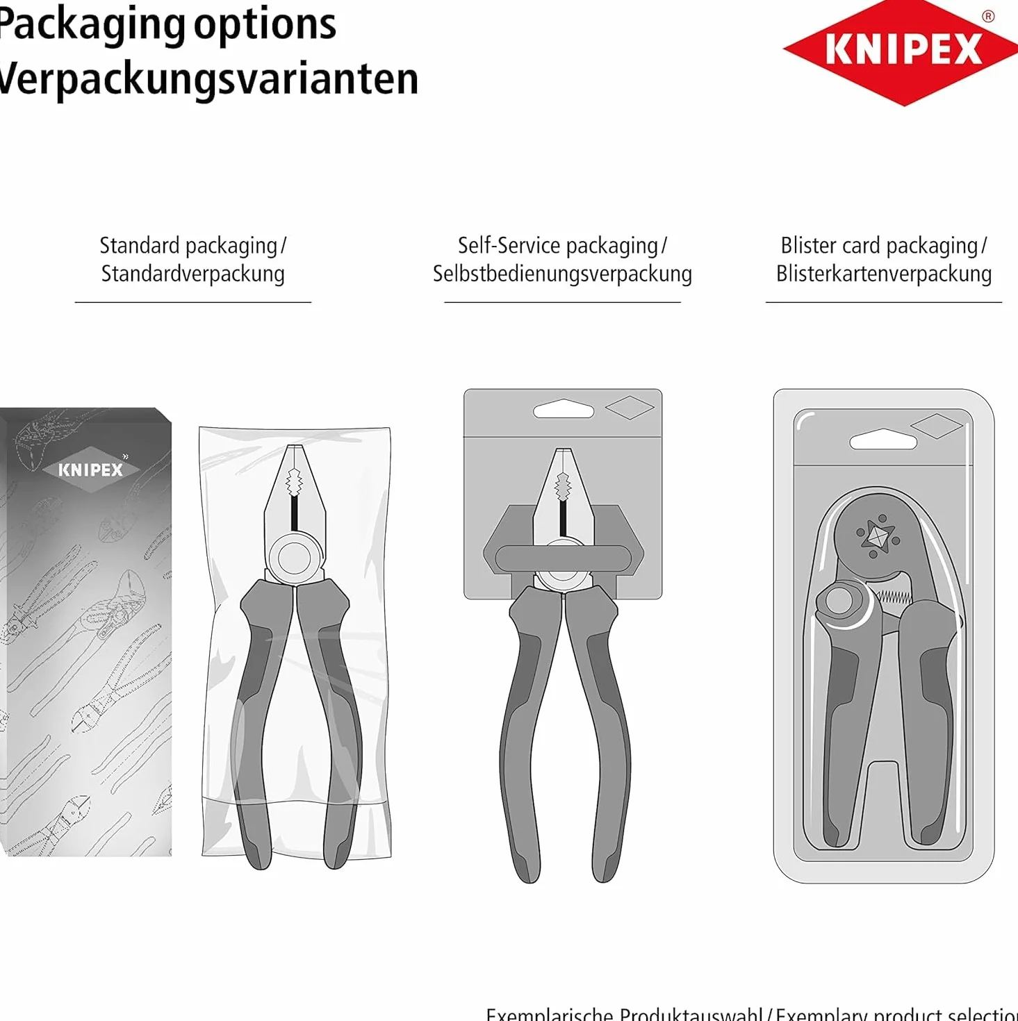 KNIPEX Kabelschere Griffe mit Kunststoff umspritzt mit Kunststoff umspritzt 165 mm, 95 05 165