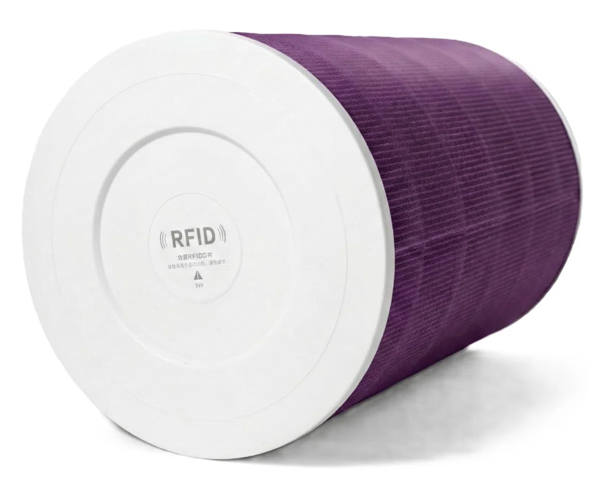 Luftreiniger Filter für Xiaomi Mi Air Purifier, für 2, für 2C, für 2H, für 2S, für 3, für 3H, für 3C, für PRO - M8R-FLH HEPA E11 mit Aktivkohle, entfernt Staub, Pollen - RFID-Chip - Violett