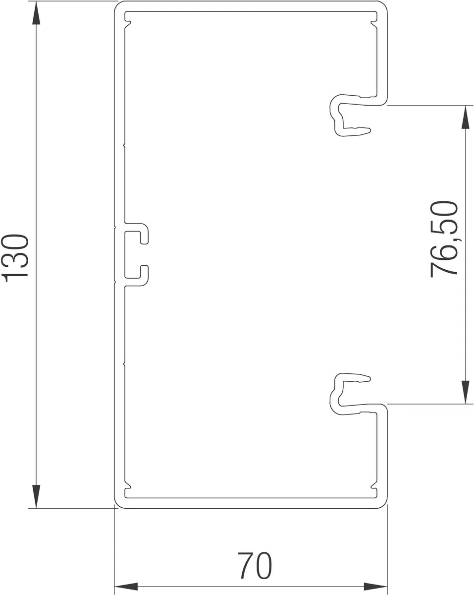 Obo -bettermann Montagekanal gk-70130CW Bohrung Basis/s 70 x 130 x 2000