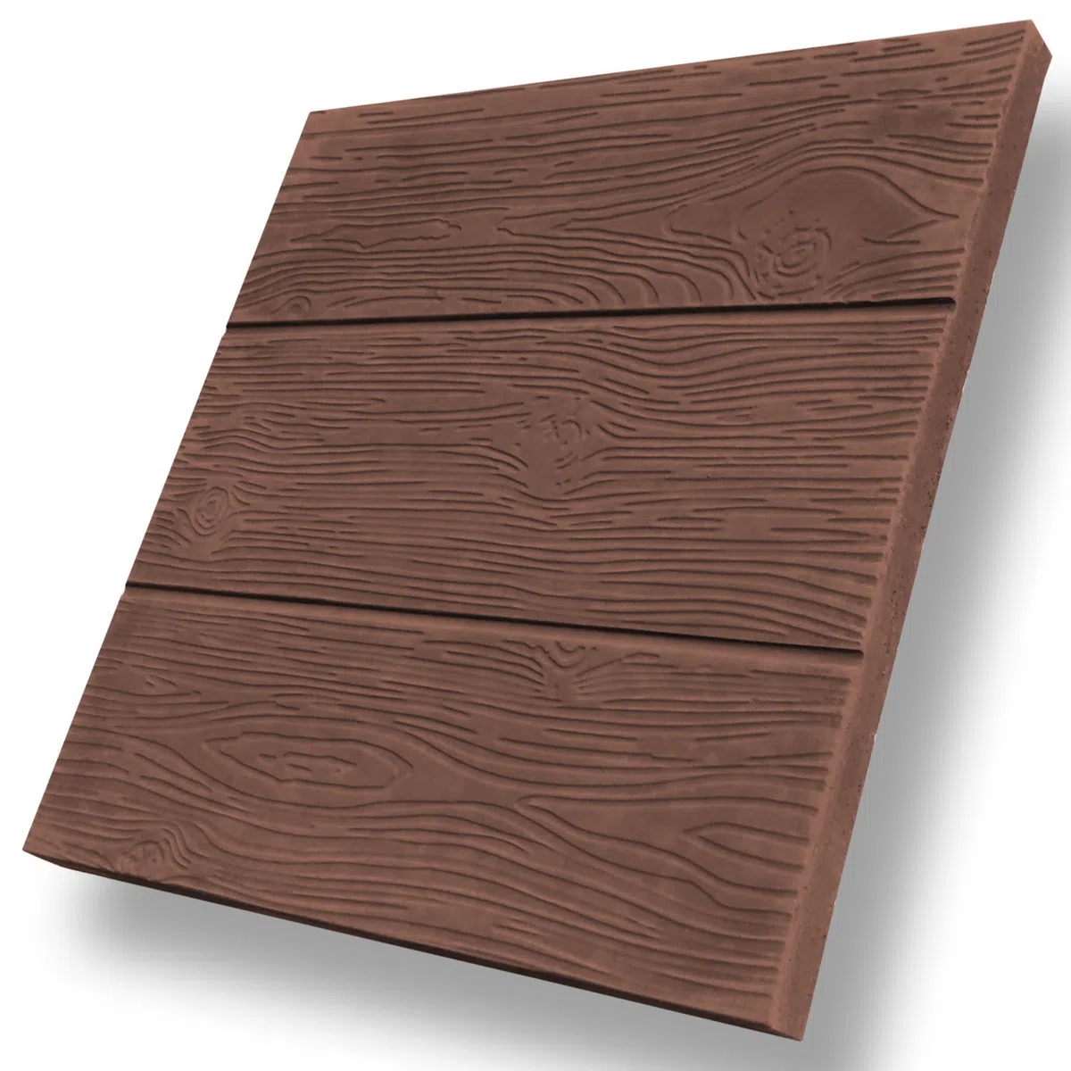 @tec Betonform Schalungsform Gießform Plastikformen für Beton, Terrassenplatte - Trittsteinplatte - Gehwegplatte - Betonplatte - Trittstein Holzoptik 40x40x5 cm