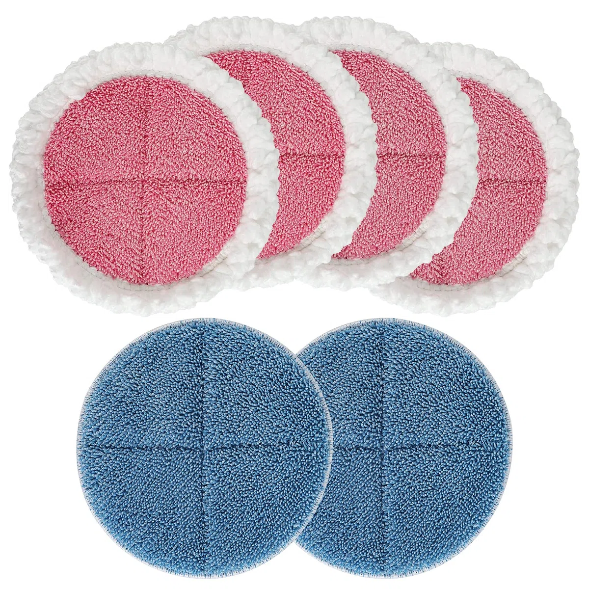 6 Stück Ersatz Elektrische Wischpads Pads, Reinigungspads und Wachs Mop Pads für Hartbodenreiniger und - Polierer, 18,5 cm/7.28 Inches